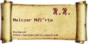 Melczer Márta névjegykártya