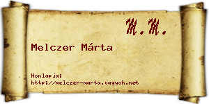 Melczer Márta névjegykártya