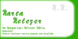 marta melczer business card